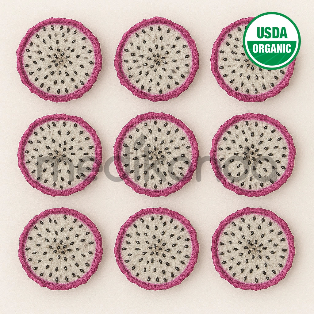 Freeze Dried Dragon Fruit Slices for Ice Cream, Juice and Smoothie Toppings