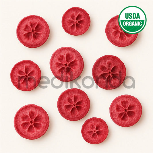 Freeze Dried Cranberry Fruit Slices for Ice Cream, Juice and Smoothie Toppings