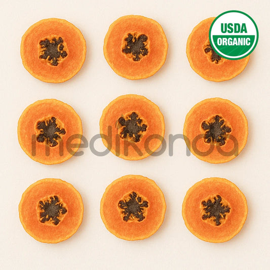 Freeze Dried Papaya Fruit Slices for Ice Cream, Juice and Smoothie Toppings