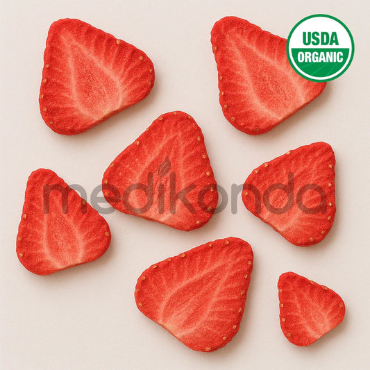 Freeze Dried Strawberry Fruit Slices for Ice Cream, Juice and Smoothie Toppings